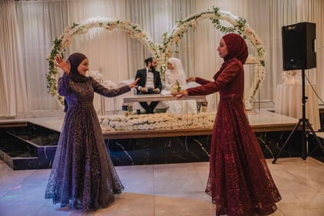 Salsabil and Lubna dancing at Somar’s wedding in Solingen.