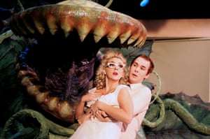 Alongside Paul Keating in Little Shop of Horrors at the Menier Chocolate Factory, 2006. The production went on to have two West End runs.