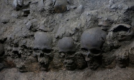 Tower of human skulls found in Mexico City dig casts light on Aztec sacrifices