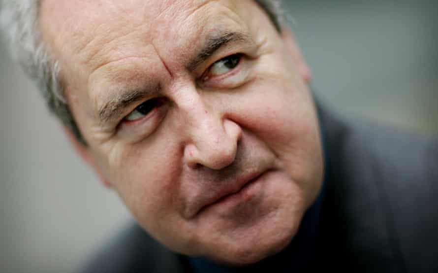 Close up of the face of Irish writer John Banville