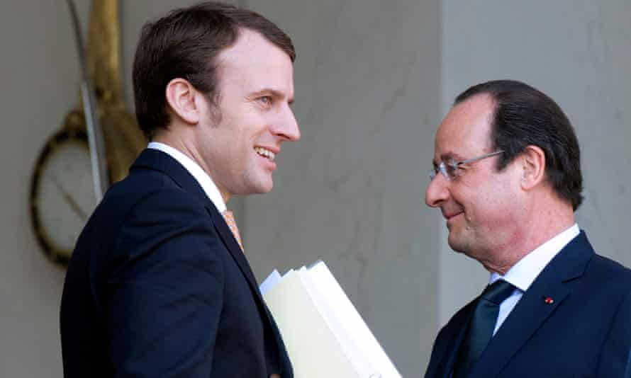 Emmanuel Macron and Françoise Hollande