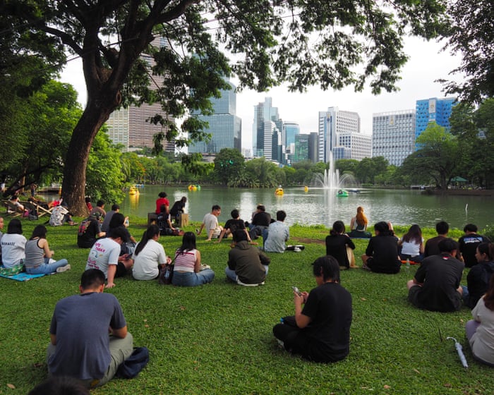 ‘It’s good to do nothing’: why hundreds gathered to sit still on one Bangkok weekend