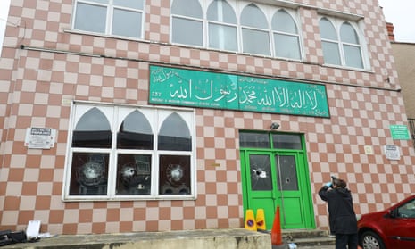Birmingham mosque attacked.