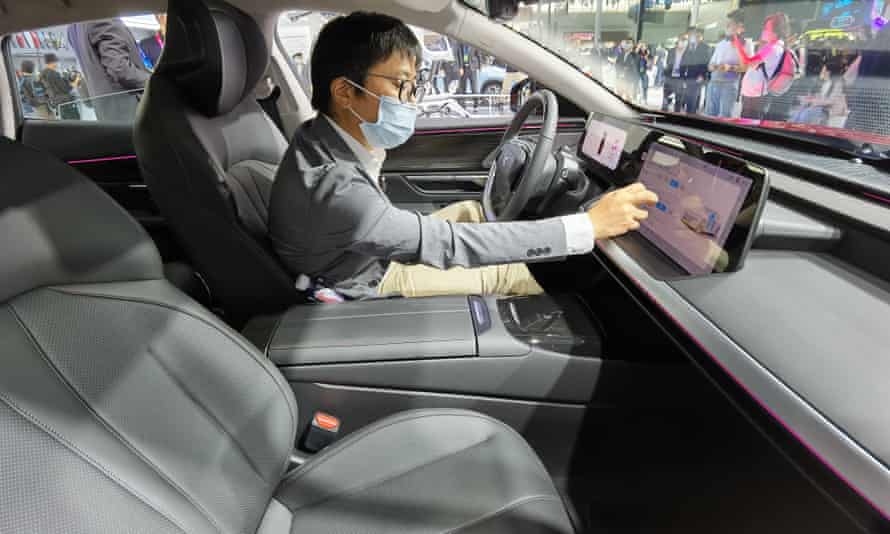 In the Xpeng P7 sedan.