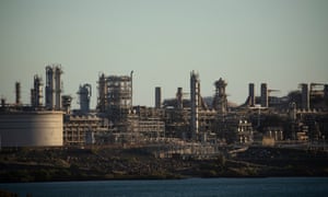 The Woodside-operated Karratha gas plant on Burrup Peninsula near Dampier, Western Australia