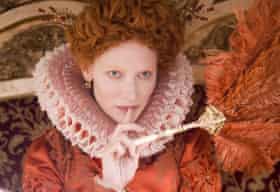 Cate Blanchett as Queen Elizabeth I in Elizabeth.