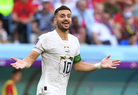 Serbia's Dusan Tadic during the match against Cameroon.