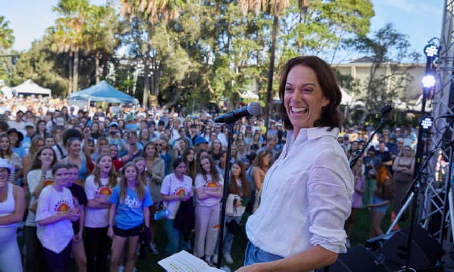 Sophie Scamps at her campaign launch in Avalon
