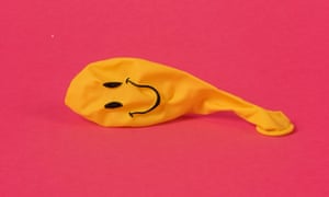 Happy smiley face helium yellow balloons