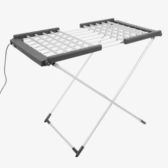 Black+Decker Heated winged clothes airer.