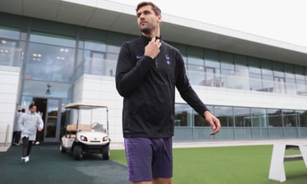 Fernando Llorente at Tottenham Hotspur’s Enfield training facility, for which Rob Wood provided playlists to benefit players’ psychological and physical wellbeing.