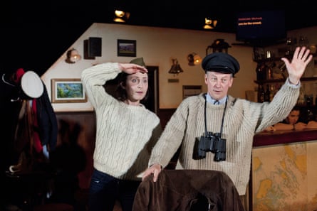 Iain Macrae and Roseanne Lynch in Whisky Galore, presented by the National Theatre of Scotland, Robhanis and A Play, a Pie and a Pint at Òran Mór.