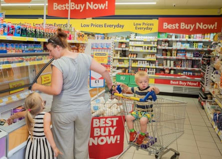 Kirsti shopping with Krystal and Cody, Accrington. July 2018.