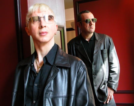 Marc, this gay bloke in makeup; and me, a big guy who looked like a minder’ … Ball (background) and Almond in 2002.
