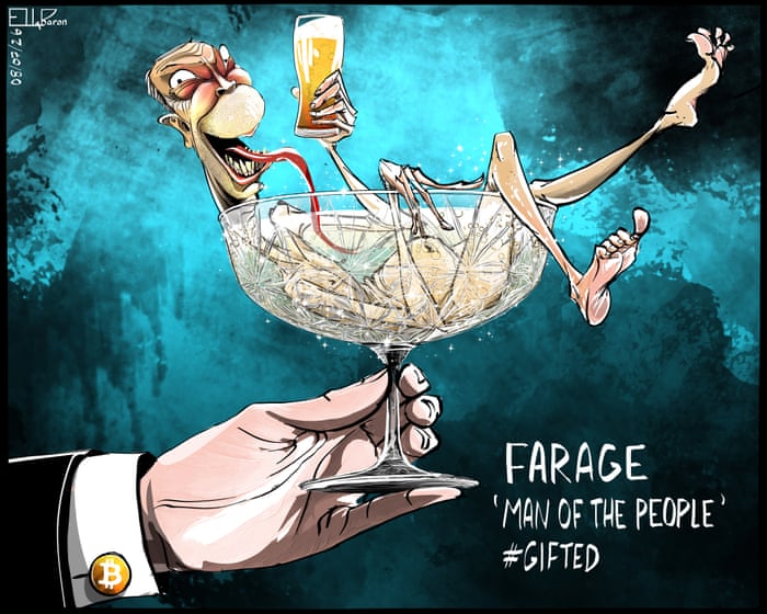 Ella Baron on Nigel Farage stepping down as an MP – cartoon