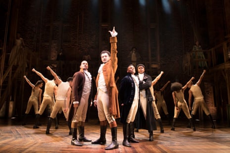 ‘Worth the wait’: an impressive Jamael Westman (centre) as Alexander Hamilton with (from left) Cleve September (Laurens), Jason Pennycooke (Lafayette) and Tarinn Callender (Mulligan).
