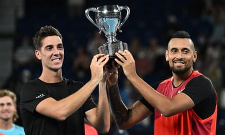 Thanasi Kokkinakis and Nick Kyrgios win the men’s doubles final at the 2022 Australian Open
