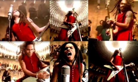 ‘I paired it with big platform boots’ … Lenny Kravitz in the Are You Gonna Go My Way video.