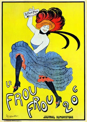 Modern advertising techniques developed in the late 1890s, with art used to sell products. Typical of the genre is this poster designed for the French magazine Le Frou Frou by Leonetto Cappiello in 1899.