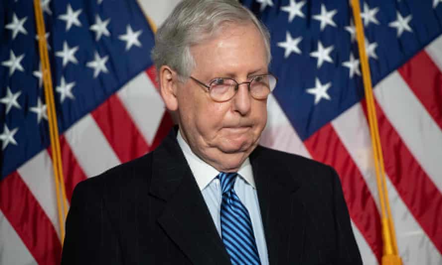 Mitch McConnell, the Republican majority leader in the Senate until 20 January.