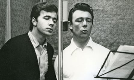 Barry Mason, left, with fellow songwriter Les Reed in the mid-1960s.