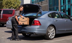Amazon starts offering in-car deliveries straight to the boots of Volvos and General Motors vehicles.