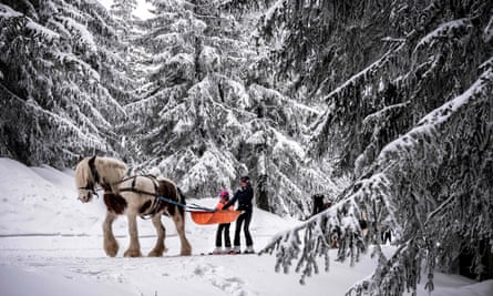 Ski-jöering near Morzine.