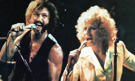 With Kris Kristofferson in A Star Is Born.