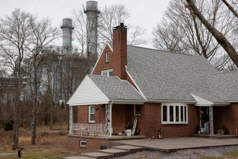 Ben Dickert enters his family home next to CPV Fairview Energy Center.