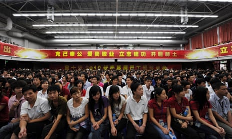Workers at iPhone assembly company Foxconn