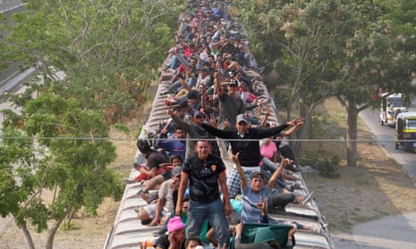 Central American migrants in Juchitan, Oaxaca, Mexico.