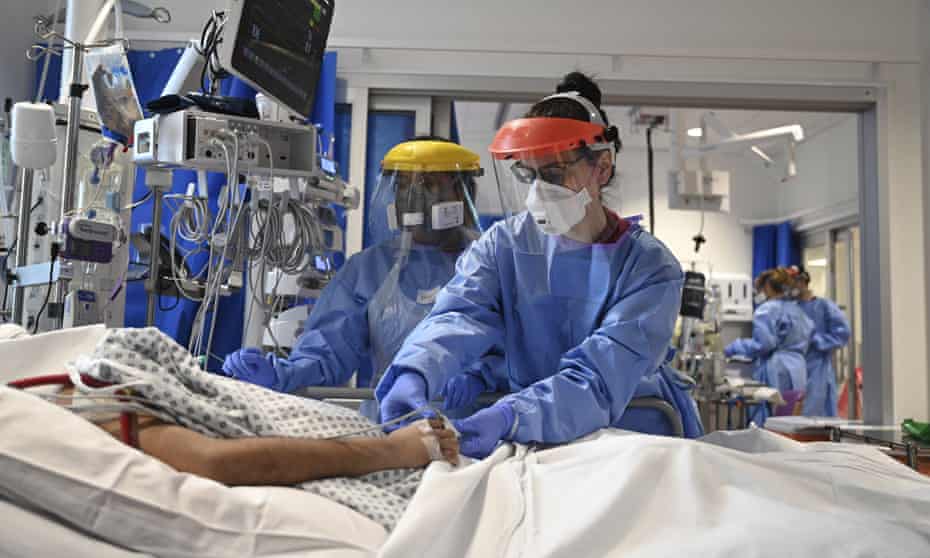 An intensive care unit at the Royal Papworth Hospital in Cambridge, England, in May 2020.
