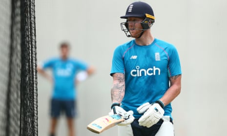 Ben Stokes during an England Ashes squad nets session at the Gabba this week.
