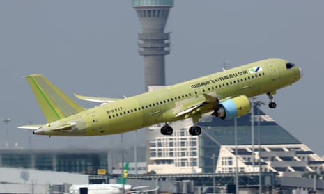 Over 500 flights from Shanghai’s two major airports were cancelled on Friday. A passenger plane takes off from Shanghai Pudong International Airport in Shanghai, China.