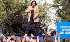 Democratic presidential nominee Vice President Kamala Harris arrives to speak during a campaign stop at the Throwback Brewery, in North Hampton, N.H., Wednesday, Sept. 4, 2024. (AP Photo/Steven Senne)