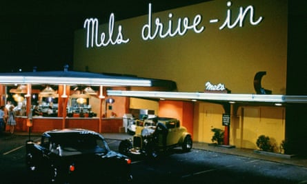 ‘Drive-ins cater to a sense of nostalgia for the American culture immortalised in films such as Grease and American Graffiti. Pictured is a still of a drive-in  diner in the movie American Graffiti.