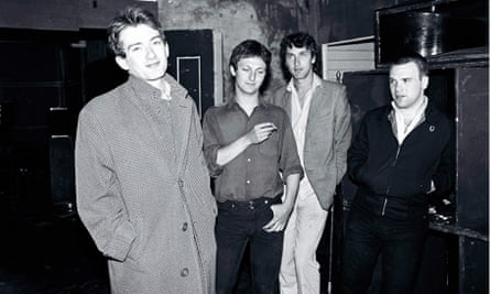 The original Gang of Four lineup … from left, Andy Gill, Dave Allen, Jon King and Hugo Burnham.