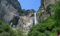 Yuntai falls in henan province – the highest waterfall in China – has been revealed to be partly reliant on a water pipe to keep flowing. 