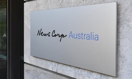 Sign in front of News Corp Australia's Holt Street headquarters
