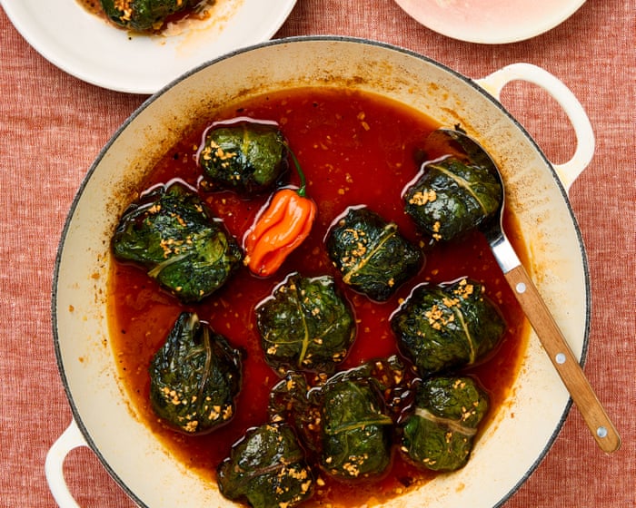 Ixta Belfrage’s recipes for charutos with spicy tomato broth, and guava, curry and chilli meatballs
