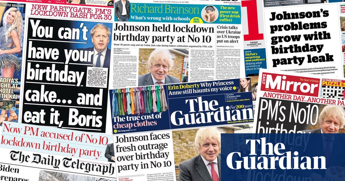 ‘You can’t have your birthday cake and eat it’: what the papers say about Johnson’s party