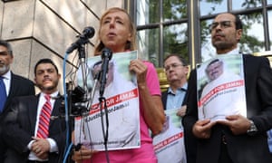 A âJustice for Jamalâ demonstration outside the headquarters of the Washington Post.