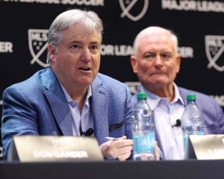 Larry Berg, the next Commissioner of Major League Soccer, speaks during an introductory press conference at MLS Offices on August 04, 2026 in New York City. (Photo by Dustin Satloff/MLS via Getty Images)