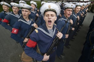 Russian navy cadets
