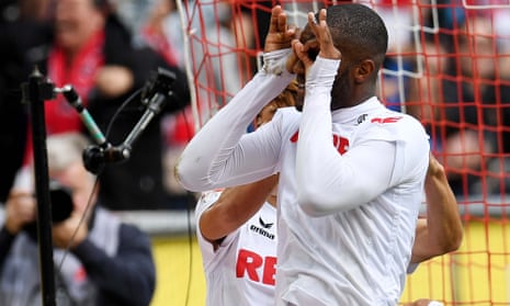 Anthony Modeste reacts after scoring against Ingolstadt.