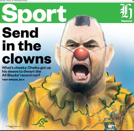 The front page of the sport section of Saturday’s New Zealand Herald