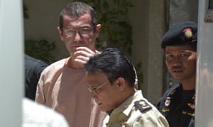 Xavier Justo leaves court in Bangkok on August 17, 2015. He was jailed for three years and remains in prison.