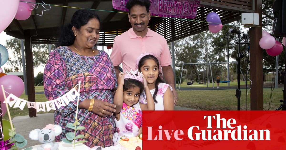 Australia live news update: Nadesalingam family celebrate a special birthday at home; Bill Shorten vows to ‘restore trust’ in NDIS