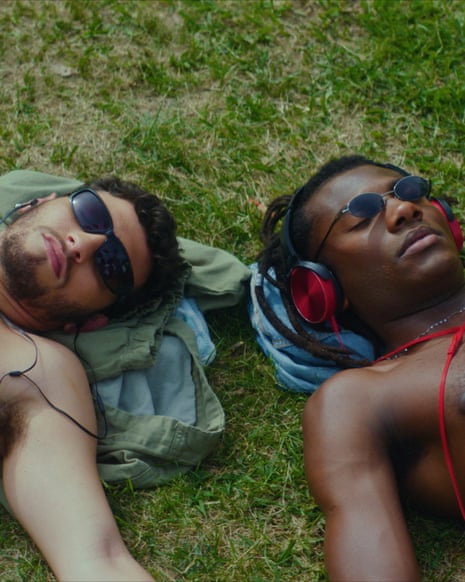 Henrique Barreira and Gabriel Faryas in Night Stage lying/sleeping on grass shot from above
