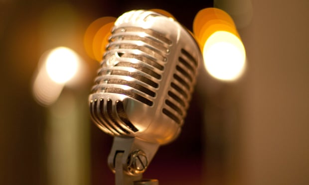 Microphone on a stage